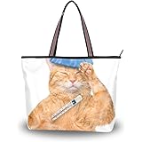 USAKI(ユサキ）おしゃれ レディース ハンドバッグ トートバッグ,猫の日 キャット かわいい 面白い ネコ 猫 猫柄,軽量 通勤 通学 丈夫 ファスナー付き ママ かばん 手提げバッグ ビジネスバッグ A4サイズ収納 入学式 卒業式 誕生日 プレ