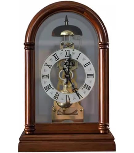 Hermle 機械式 ゼンマイ 木製置時計 マントルクロック Amazon.co.jp: レトロな置時計、祖父時計卓上時計、木製マントル