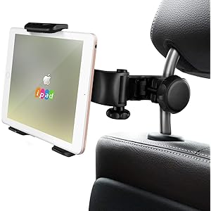 タブレットホルダー オーディオ用車載ホルダー 全て車後部座席適用 360度回転式 調節可能 工具不要で取付可能 6-11インチTablet用 スタンド iPad 2/3/4/mini/air Galaxy Tab/Google Nexusn等対応