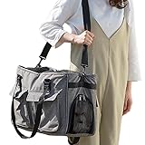 アイリスオーヤマ 犬 猫 キャリー 2WAY 安心リード 収納付 グレー 猫・小型犬用 Mサイズ