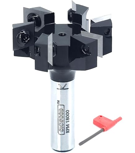 thumbnail image 2 of Slab Flattening Router Bit 1/2 Shank, 4-Flute 2" Cutting Dia, Insert 2 of 11