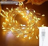 USB式 LEDイルミネーションライト ストリングライト Acidea 銅線ワイヤーライト　電飾　飾り付け　フェアリーライト　LEDストリングライト　祝日　結婚式　パーティー　クリスマス　防水防雨仕様