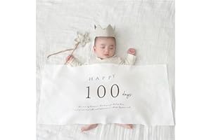 LIKENNY ハーフバースデー タペストリー happy birthday 壁掛け タペストリー セット 100日祝い 100日タペストリー 飾り付け 誕生日 記念日用 ハンドメイド フック貼り付けツール付き（横版100日）