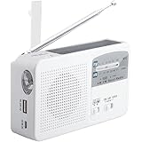ポータブルラジオ FM/AM/対応 500MaH大容量バッテリー防災ラジオ ワイドFM対応ラジオ スマートフォンに充電可能 手回し充電/