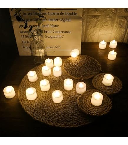 Amazon.co.jp: 48個のLEDキャンドル（7色）、点灯式キャンドル