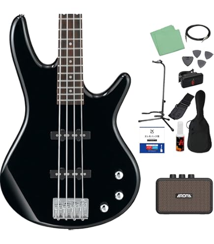 Ibanez ( アイバニーズ ) GSR205-BK 黒 5弦ベース Ibanez GSR205 BK 5弦ベース初心者12点セット 【充電式