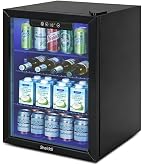 Amazon.co.jp: Shelddi 小型冷蔵庫 48L ミニ コンパクト 透明ガラス