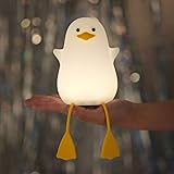 Duck Silicone Night Light, Cute Animal Baby Nursery Lamp Anime Toddler Rechargeable Touch Sensor Bedside Lights for Home Kids