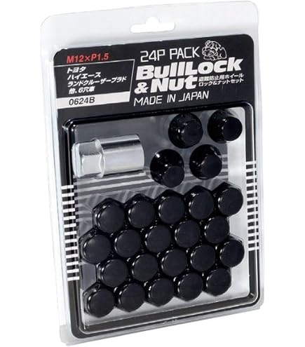 : 車用品 M12 P1.5 21HEX 60度テーパー ブラック ブラック