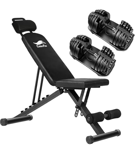 Amazon | 商品 トレーニングベンチ＋可変式 ダンベル 24kg