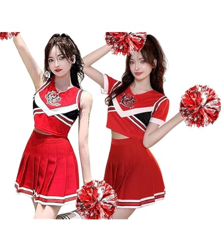 Amazon.co.jp: IEFIEL レディース チアリーダー コスチューム 仮装