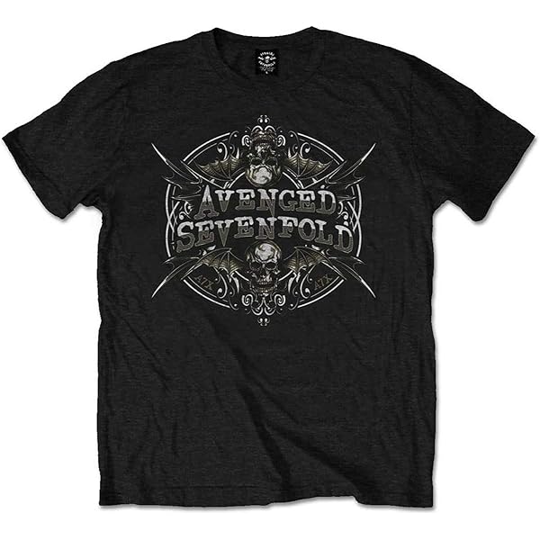 Avenged Sevenfold Deathbat Logo T-Shirt For Men - Official Band Tee, Black, Soft Ring-Spun Cotton - View #4