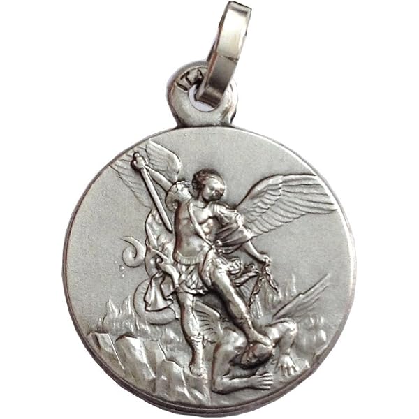 Halukakah 925 Sterling Silver Saint Michael Necklace Medal for Kids Halukakah 925 Sterling Silver Saint Michael Necklace Medal for Kids