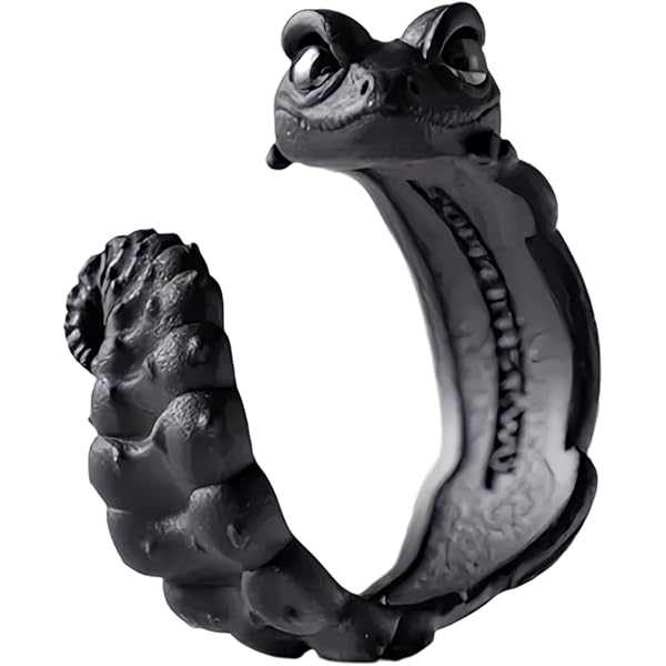 Amazon | [uz alotfactory] カメレオン トカゲ 爬虫類 指輪 リング