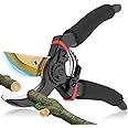 Pruning Shears, Branch Cutting Scissors, Pruning Shears, Opening 1.8 inches (45 mm), SK85 High Carbon Steel, Aluminum Alloy, Sharp, Easy Grip, Rust Resistant, Lock Storage, Gardening, Professional,