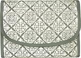 ポーチェ(pouche) 母子手帳ケース ジャバラ 防水 ダマスク柄 (チャコール)