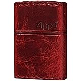 ZIPPO(ジッポー) オイルライター RD-5革巻き 横ロゴ ダメージレッド 5.5×3.1×1cm