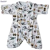 オーシャンアンドグラウンド｜ベビーコンビ肌着｜アニマル柄｜マスタード