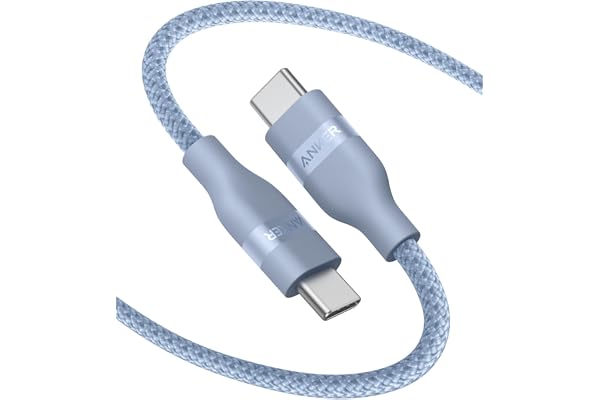 Anker USB-C & USB-C ケーブル (1.8m, 240W, 高耐久ナイロン) USB PD対応 iPhone 17 / 16 / 15 MacBook Pro iPhone 15 Galaxy iPad Pro/Air MacBook Pro/Air 各種対応 ブルー