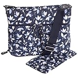 JoJo Maman Bebe Northcote Baby Bag, Navy Petal Print by JoJo Maman B?b?