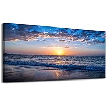 Amazon.co.jp: ウォールアート 月 海 海 風景 ピクチャー
