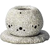 ヤマキイカイ 山房石風電気茶香炉 径14cm グレー G1622