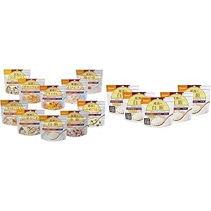 【セット買い】尾西食品 アルファ米10種類セット(各味1食×10種類) & アルファ米 白飯100g×5食
