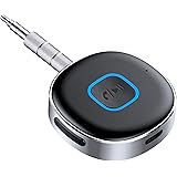 Uandear 超小型bluetooth レシーバー 音楽再生 - ブルートゥース レシーバー 受信機 | AUX bluetoothポータブル3.5mm ジャック スピーカー - 有線ヘッドホン/カーオーディオ コンポ/ホームステレオシステムに対応