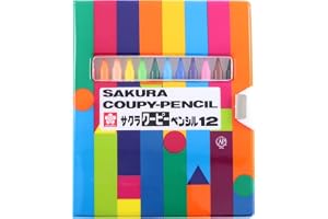 サクラクレパス 色鉛筆 クーピー ペンシル 12色 ソフトケース入り FY12-R1