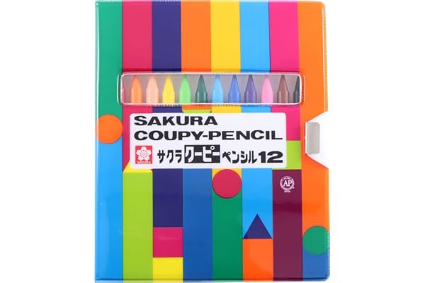 サクラクレパス 色鉛筆 クーピー ペンシル 12色 ソフトケース入り FY12-R1