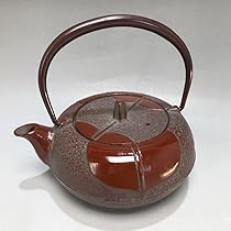 南部鉄器  鉄瓶  岩鋳赤茶壺　茶砂鉄柿葉絵 煎茶道具 急須 年代品 南部鉄器 鉄瓶 岩鋳赤茶壺 茶砂鉄柿葉絵 煎茶道具 急須 年代