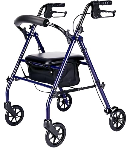 Amazon | 【パープル】OSJ 歩行器 歩行車 シルバーカー 軽量設計 室外