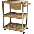 トラモンティーナ キッチンワゴン サービングカート チーク 69cm×45cm×85cm 抗菌加工 天然木 ブラジル製 13198/050 TRAMONTINA