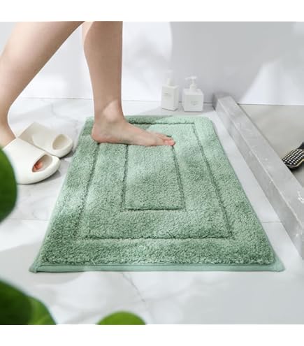 Amazon | [テクラ]バスマット 70X50cm BATH MATS (TEAL GREEN(グリーン