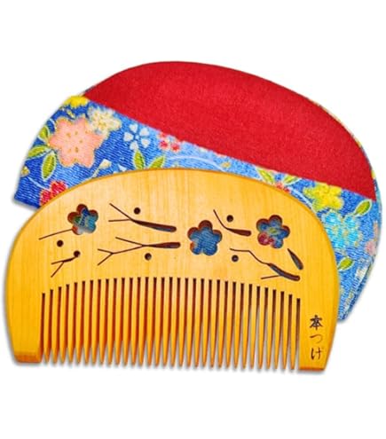 Amazon | つげ櫛 解櫛4寸 国産さつまつげ ケース付 (黒) | 辻忠商店