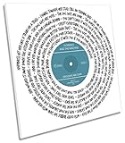 Florence and Machine Dog Days ビニール LPレコード 歌詞 90cm x 90cm 水色 Light Blue 額入りキャンバスアートプリント