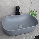 【WNJAPAN】豪華 洗面ボウル おしゃれ デザインシンク 洗面台 トイレ 水周り ナチュラル DIY 家具 インテリア 手洗い鉢 排水ホース付き グレー WB-33GL