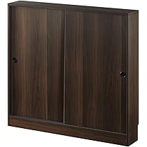 Amazon｜ぼん家具 カウンター下収納 奥行15cm 引き戸 幅90cm 薄型