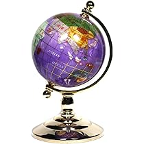 自然石地球儀 地球儀 天然石 アンティーク アイボリー 高さ40cm