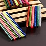無毒・秒速接着 グルースティック ホットメルト 接着剤 カラフル 30本入り 7mm x 10cm