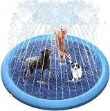 噴水マット 噴水プール 子供 犬 ペット 水遊び 大型 空気入れ不要 水圧制御 屋外 プレイマット 滑り止め 折りたたみ 収納便利 丈夫 耐久性 噴水おもちゃ 夏 涼しい 庭 芝生遊び 自宅噴水マット 子供プール 家庭用 アウトドア プレゼント (170cm)