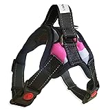 [LaLUCA GOODS] 犬 ハーネス 小型犬 中型犬 大型犬 ステップハーネス ウェアハーネス 犬用 介護用 首輪 ハンドル 胴輪 散歩 迷彩ピンク S