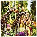 Rikki Knight Giraffe Statue Design Art Ceramic Tile 4 by 4-Inch [並行輸入品]