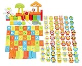 XDOBO木製キッズDominoレーシングおもちゃゲーム木製玩具赤ちゃんインテリジェンスDomino Game