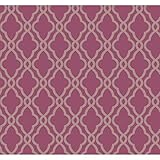 York Wallcoverings WA7710 Waverly Classics Hampton Trellis Wallpaper, Grape/Taupe [並行輸入品]