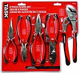 Task Tools T25395 Pliers Set, Rubber Grip, 5-Piece [並行輸入品]