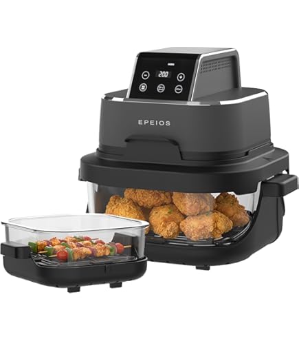 Amazon.co.jp: ノンフライヤー 【透明窓】 12L大容量 6-8人 エア