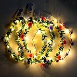 Flower Wreathヘッドバンド、imazer LEDクラウンFloral Garland Bohemia Festivalウェディングビーチ公園パーティー子Headdress ld015