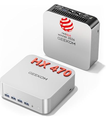 GEEKOM A6 Mini PC with AMD Ryzen 7 6800H, 16GB DDR5 RAM, 1TB PCIe