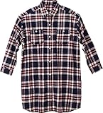 アルゴヴィア フランネルシャツワンピース M-L ネイビー ツイル起毛 346137